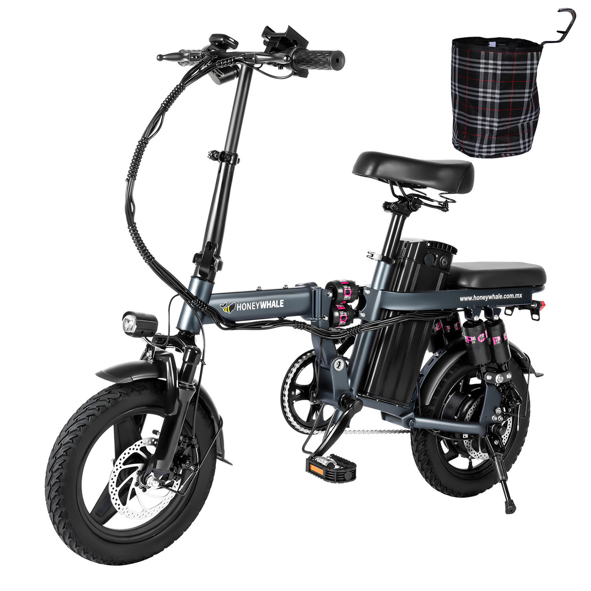 HONEYWHALE  S6 Pro 14" Vélo électrique pliant 350W sans balais Moteur 48V 15Ah Batterie