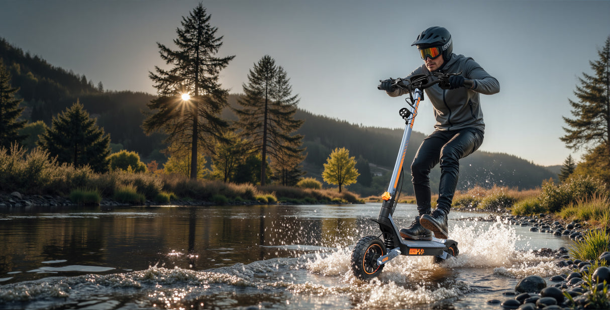 IWAFO IS2Pro 10" Trottinette électrique tout-terrain 2*1000W Dual Motors 52V 20Ah Batterie