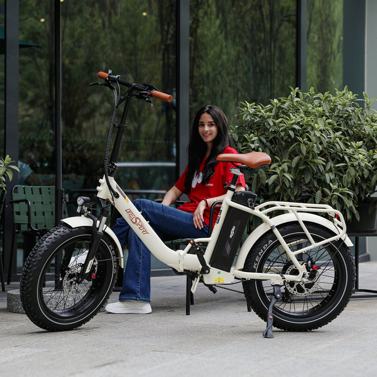 ONESPORT OT16 Max 20" Pouces Vélo Électrique Pliant De Ville Moteur 500W 48V 18Ah Batterie Compatible Avec L'application