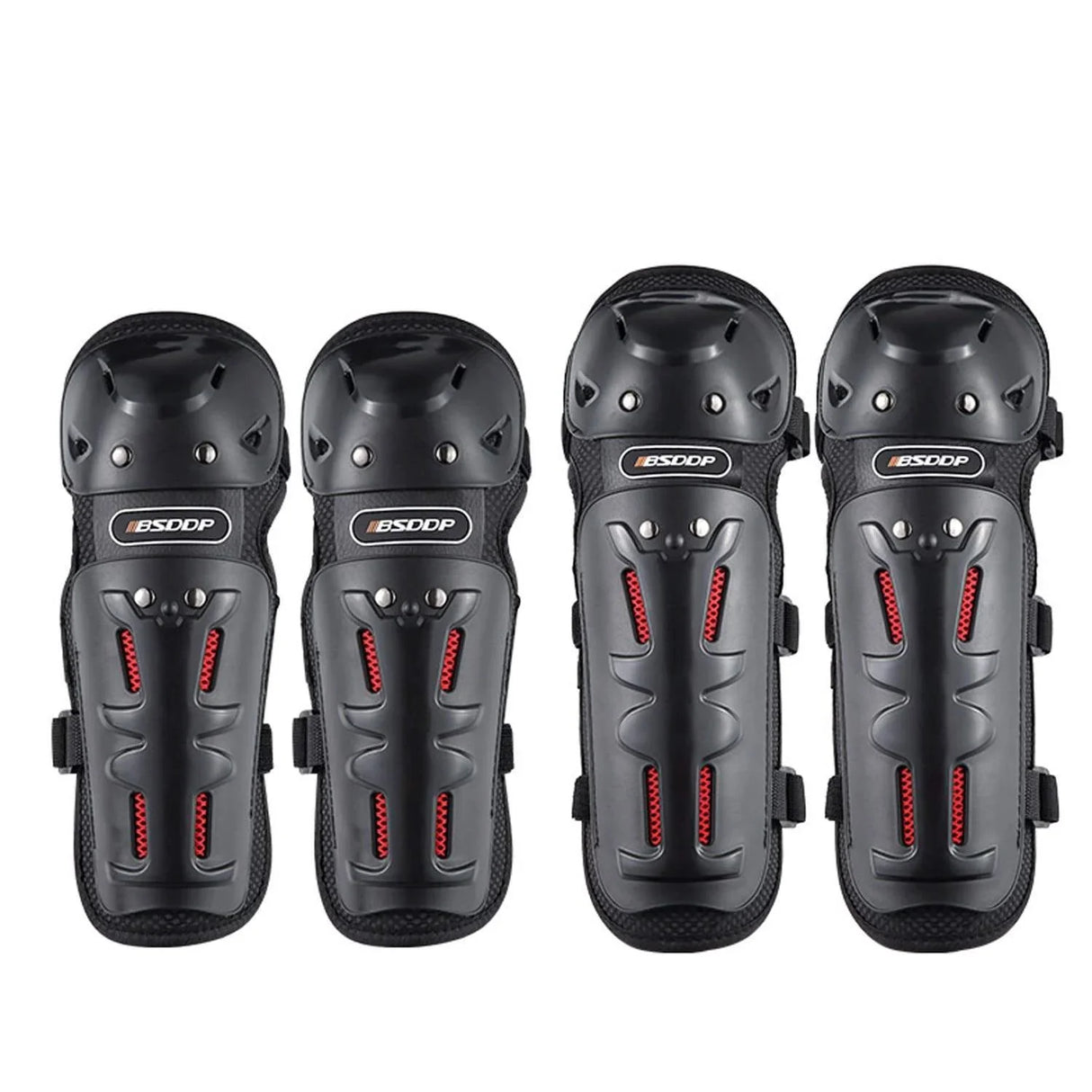 YUME Lot de 4 coudières et genouillères pour moto