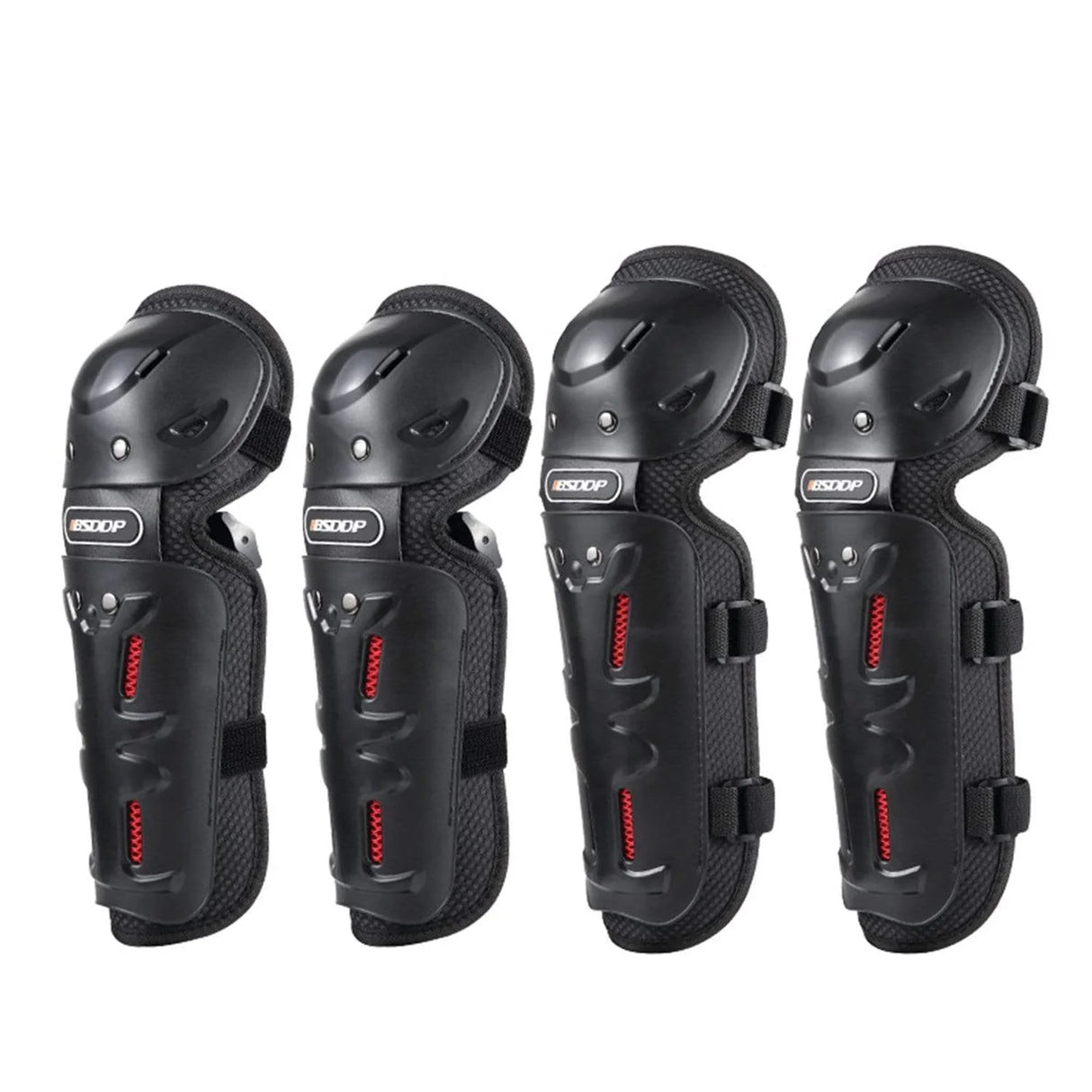YUME Lot de 4 coudières et genouillères pour moto