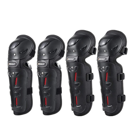 YUME Lot de 4 coudières et genouillères pour moto