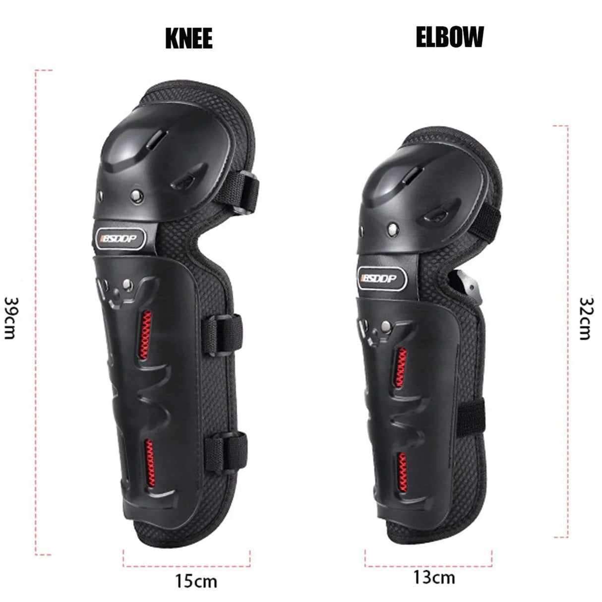 YUME Lot de 4 coudières et genouillères pour moto