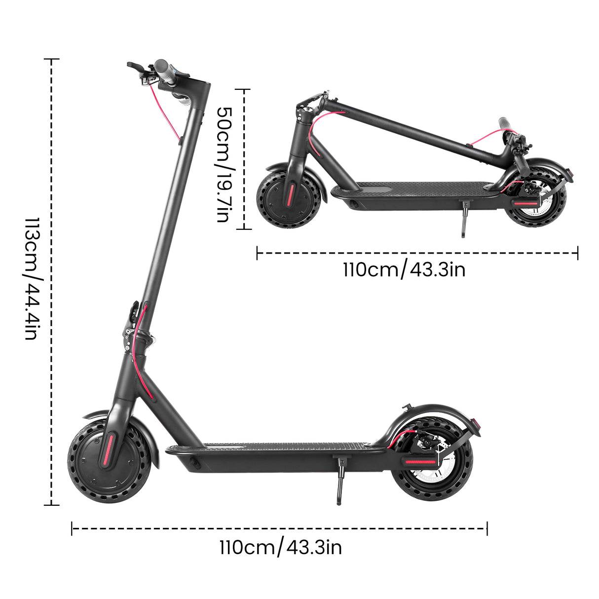 GLEERIDE A8 Mini 8.5" Trottinette électrique pliable 350W Moteur 36V 6Ah Batterie
