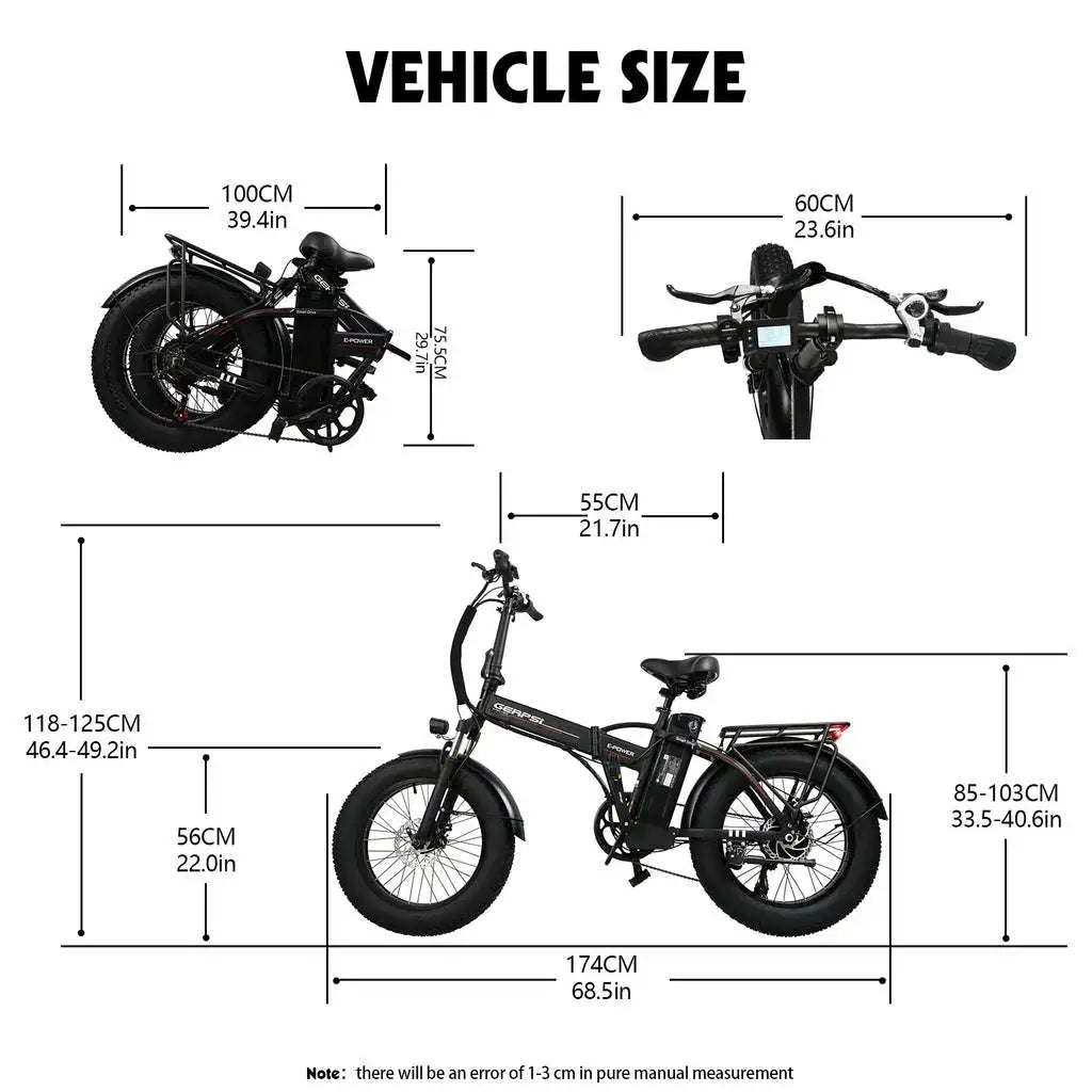 BAOLUJIE DZ2002 20" Vélo électrique de ville pliant 500W Moteur 48V 13Ah Batterie