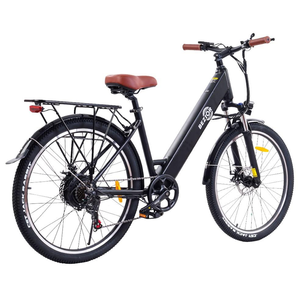 BEZIOR M3 26" Vélo de banlieue électrique pas à pas 500W Moteur 48V 10,4Ah Batterie