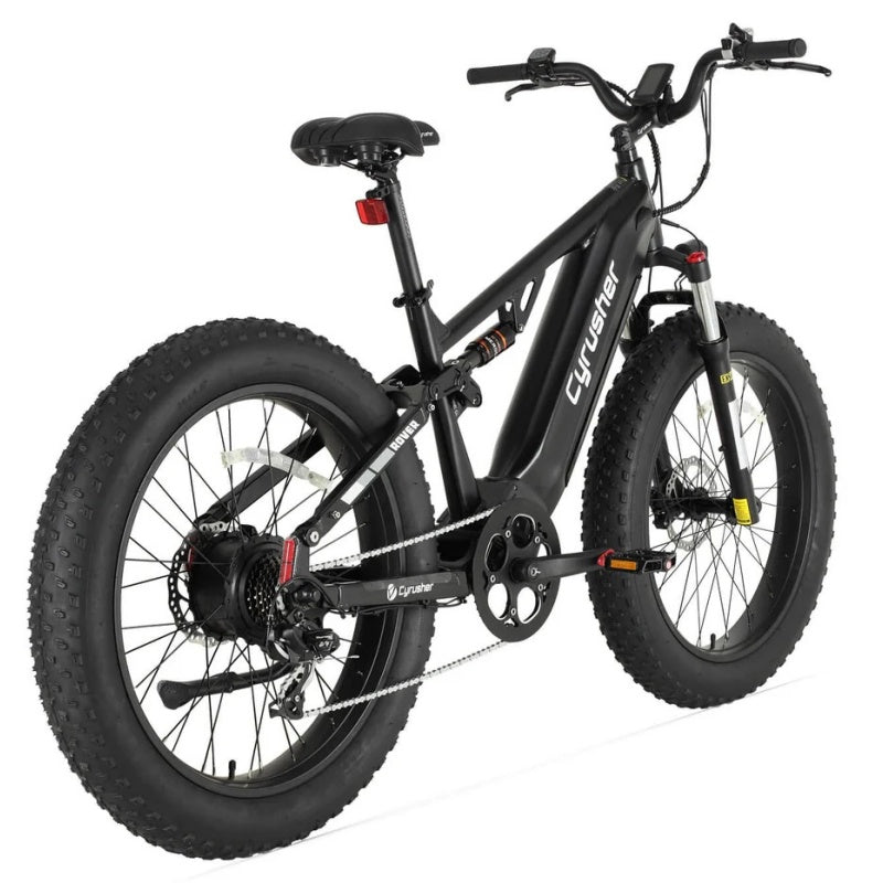 CYRUSHER Rover 26" vélo électrique tout suspendu pneus fat moteur 250W 52V 15,6Ah Batterie