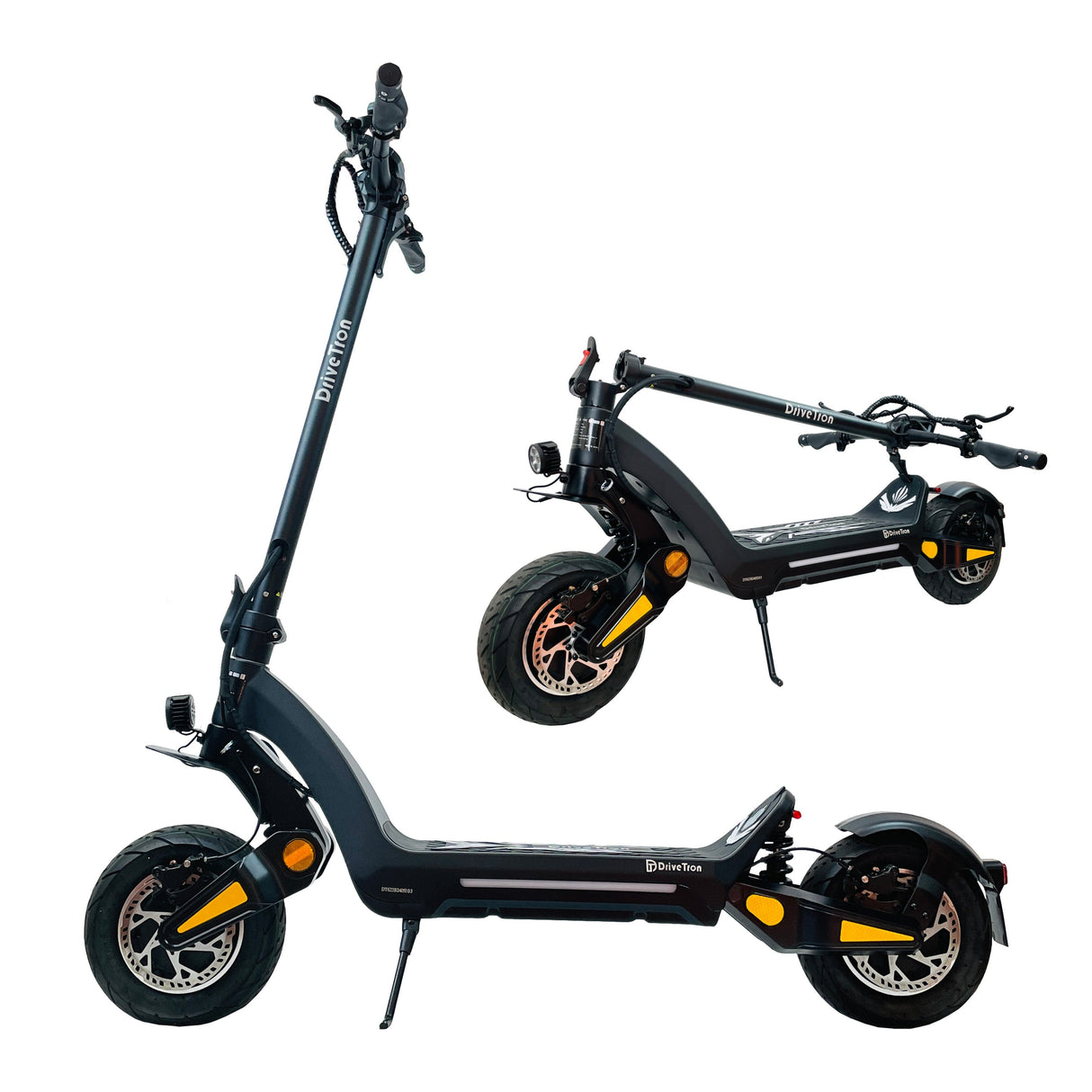 Patinete eléctrico plegable DRIVETRON DT06 de 11 pulgadas, motor de 1200 W, batería de 60 V y 18,2 Ah