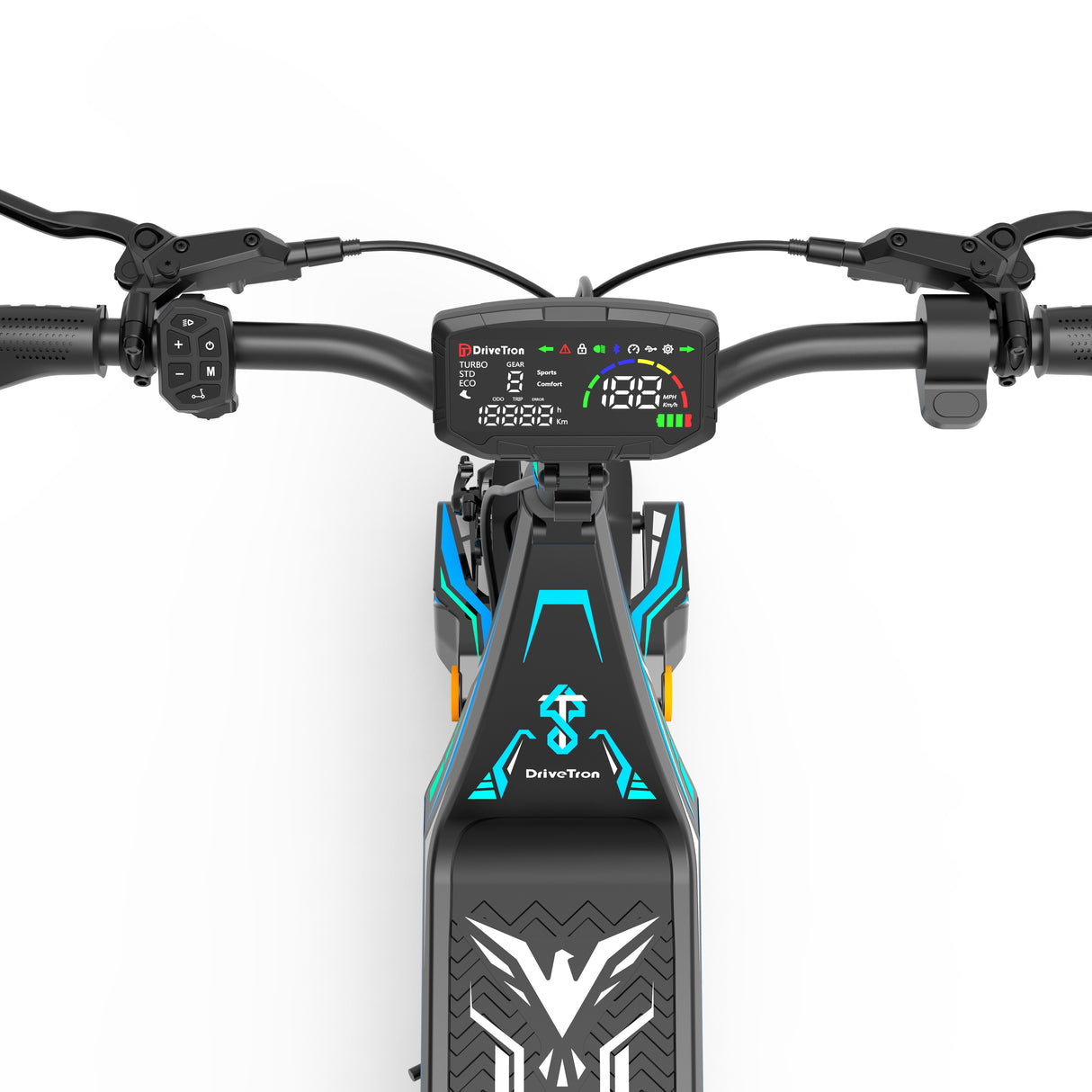 DRIVETRON DT06 Autocollants pour scooters (Bleu+Cyan)