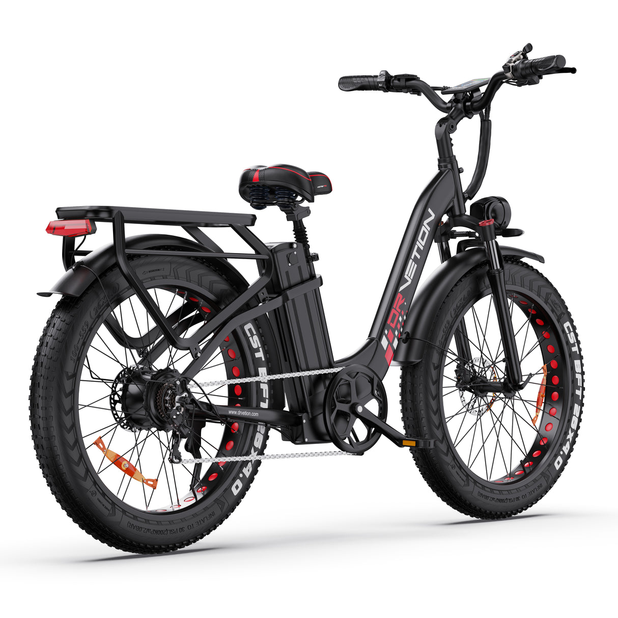 DRVETION CTR26 26" Vélo électrique à cadre ouvert 1000W Moteur 48V 15AH/20Ah Batterie