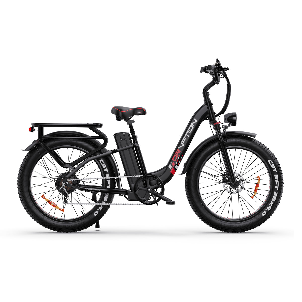 DRVETION CTR26 26" Vélo électrique à cadre ouvert 1000W Moteur 48V 15AH/20Ah Batterie