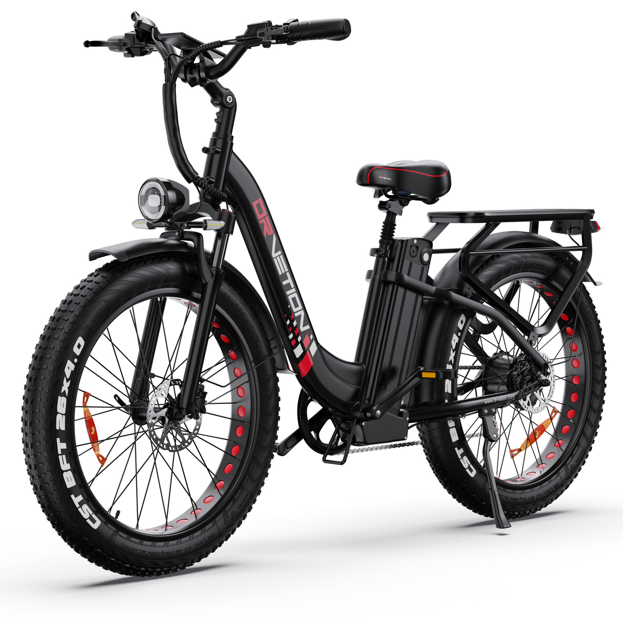 DRVETION CTR26 26" Vélo électrique à cadre ouvert 1000W Moteur 48V 15AH/20Ah Batterie