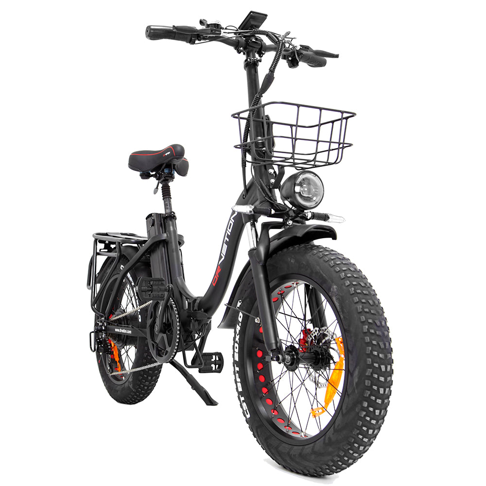 Bicicleta eléctrica plegable DRVETION CT20 de 20 pulgadas con neumáticos anchos, motor de 750 W, batería de 48 V y 10 Ah/15 Ah/20 Ah