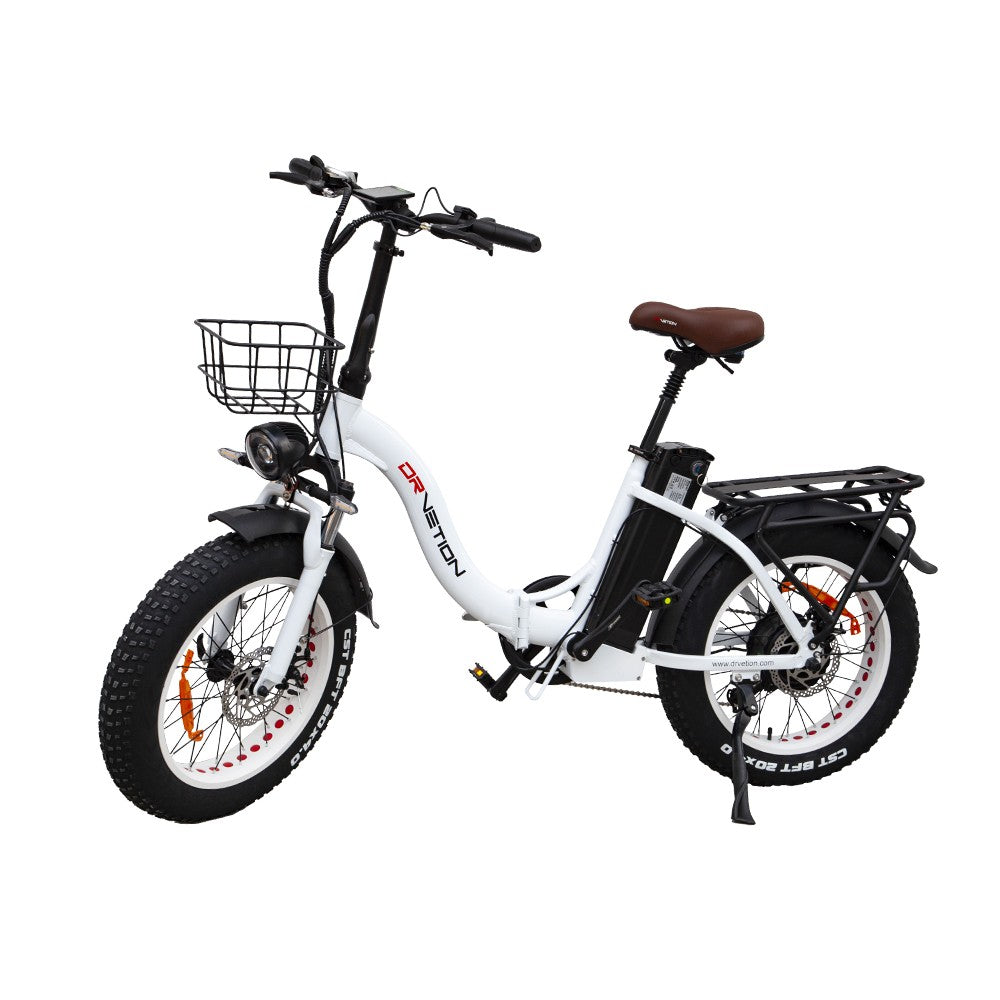 Bicicleta eléctrica plegable DRVETION CT20 de 20 pulgadas con neumáticos anchos, motor de 750 W, batería de 48 V y 10 Ah/15 Ah/20 Ah