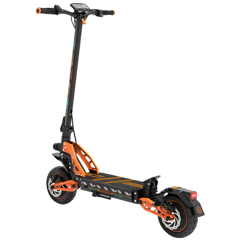 DRIVETRON DT10 Trottinette électrique tout terrain 10 pouces 1200W*2 Double Moteur 52V 20.8Ah Batterie (Version Clignotants)