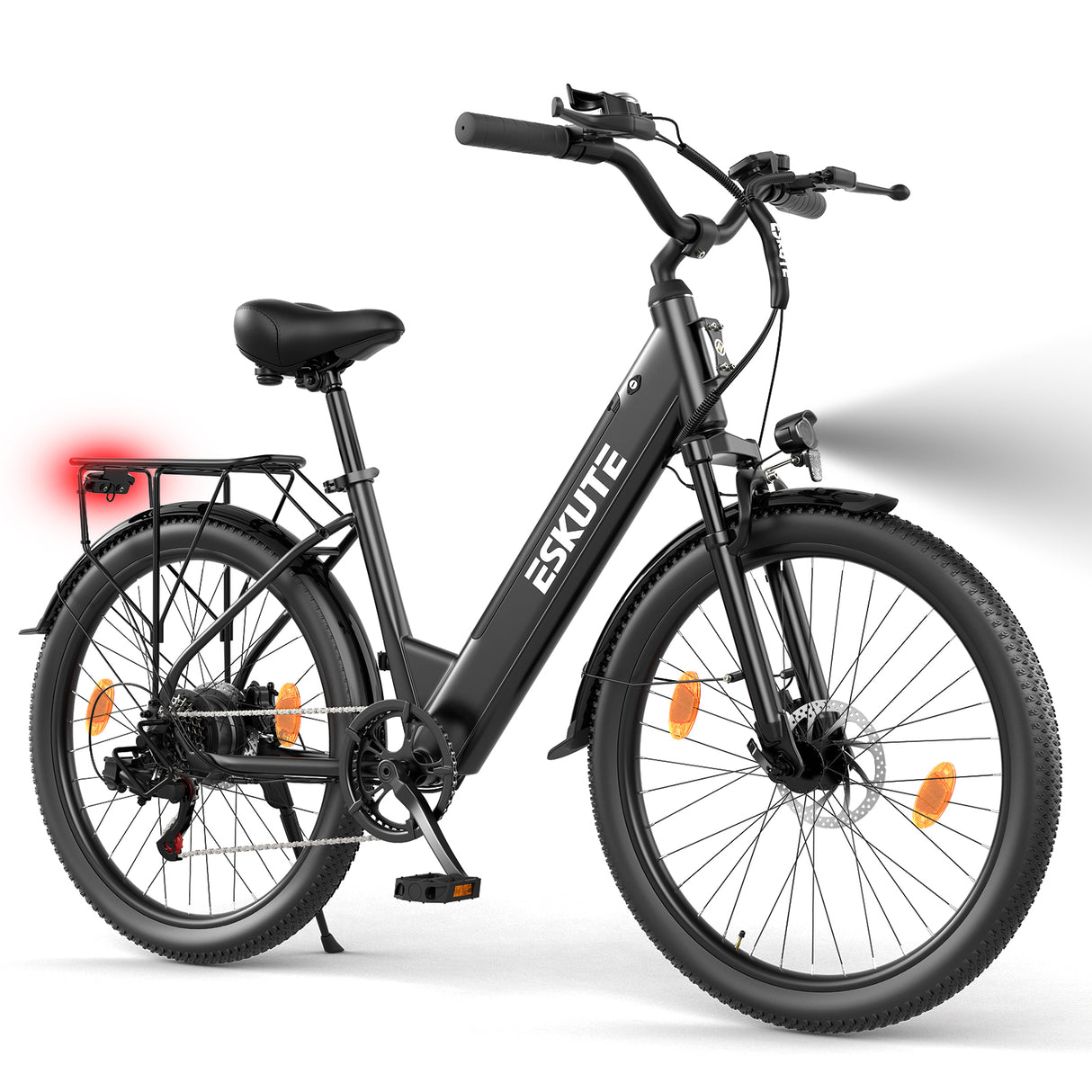 ESKUTE C100 Plus 26" Vélo Électrique pour Trajet Quotidien 250W Moteur 36V 13Ah Batterie
