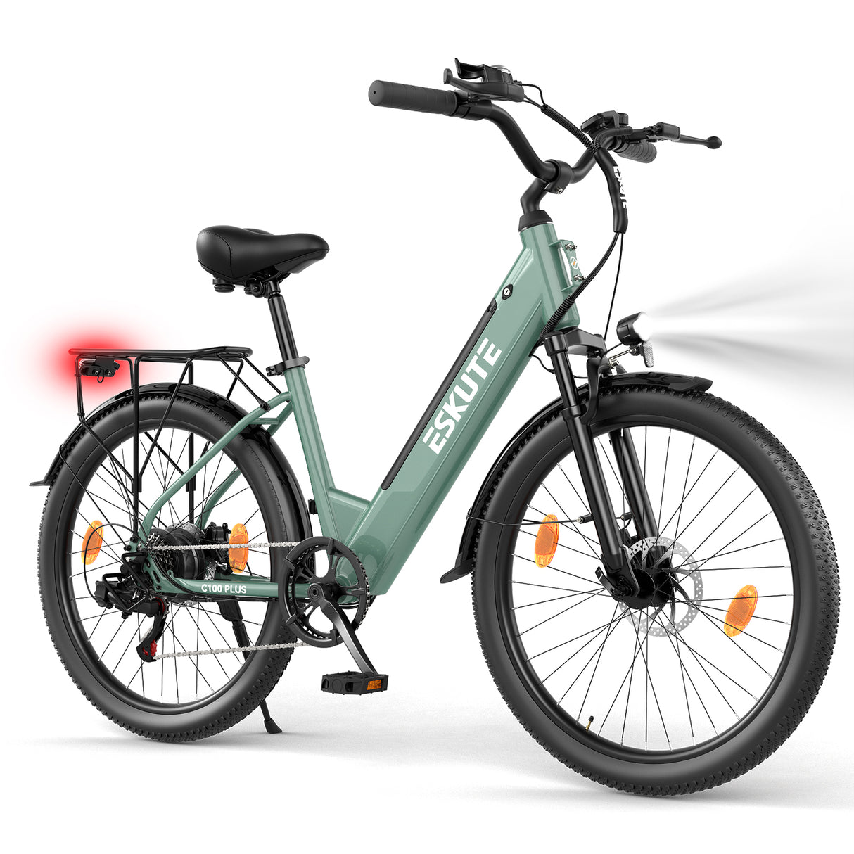 ESKUTE C100 Plus 26" Vélo Électrique pour Trajet Quotidien 250W Moteur 36V 13Ah Batterie
