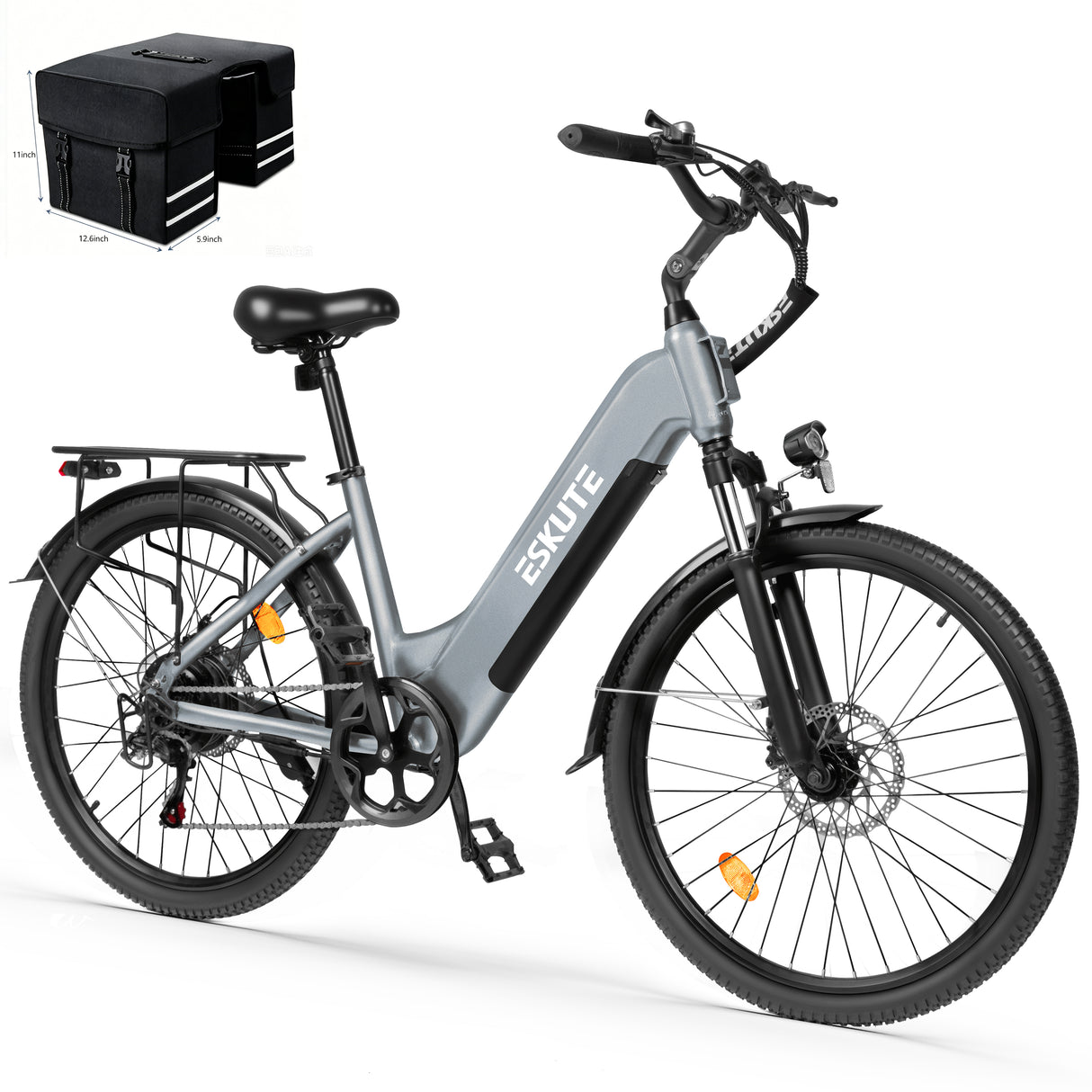 ESKUTE C202 26" Vélo électrique à cadre ouvert 250W Moteur 48V 17.5Ah Batterie