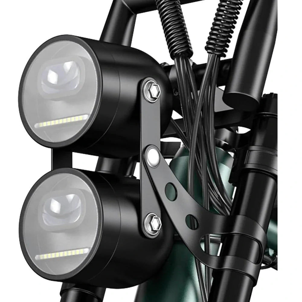 Bicicleta eléctrica todoterreno ENGWE M20 de 20 pulgadas con neumáticos anchos, motor de 750 W, batería dual de 48 V y 26 Ah.