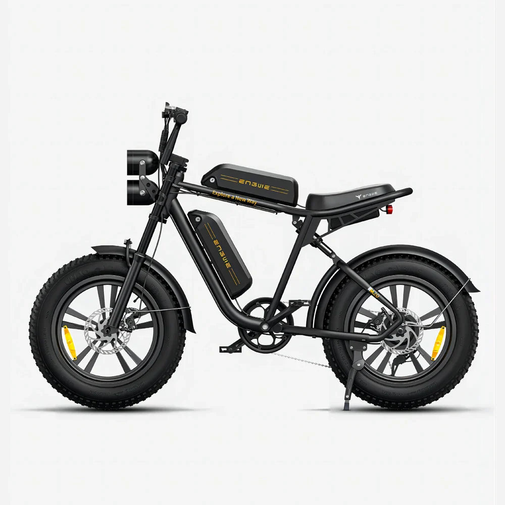Bicicleta eléctrica todoterreno ENGWE M20 de 20 pulgadas con neumáticos anchos, motor de 750 W, batería dual de 48 V y 26 Ah.