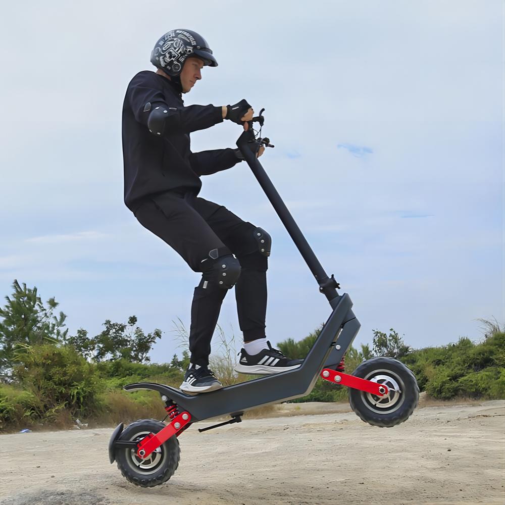 Patinete eléctrico plegable KIXIN X10 de 11 pulgadas, motor dual de 1000 W, batería de 48 V y 18,2 Ah