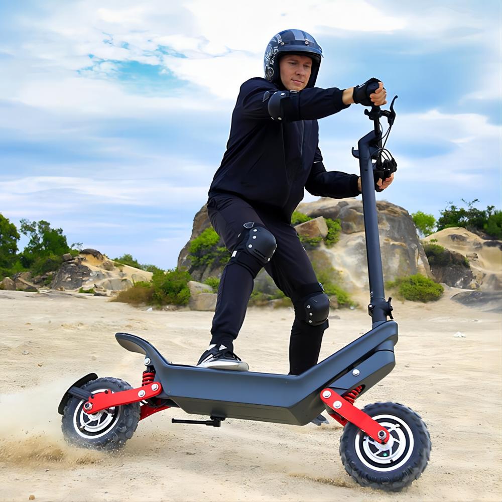 Patinete eléctrico plegable KIXIN X10 de 11 pulgadas, motor dual de 1000 W, batería de 48 V y 18,2 Ah