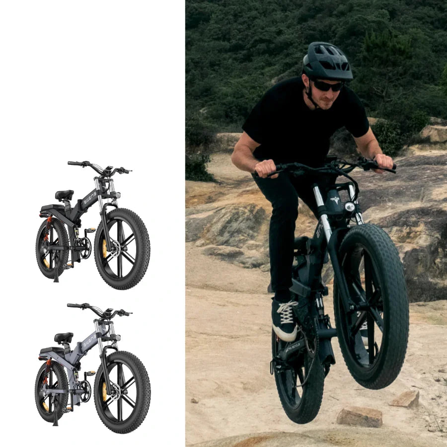 ENGWE X26 26" Vélo électrique pliant à gros pneus VTT 1000W Moteur 48V 29,2Ah Double Batterie