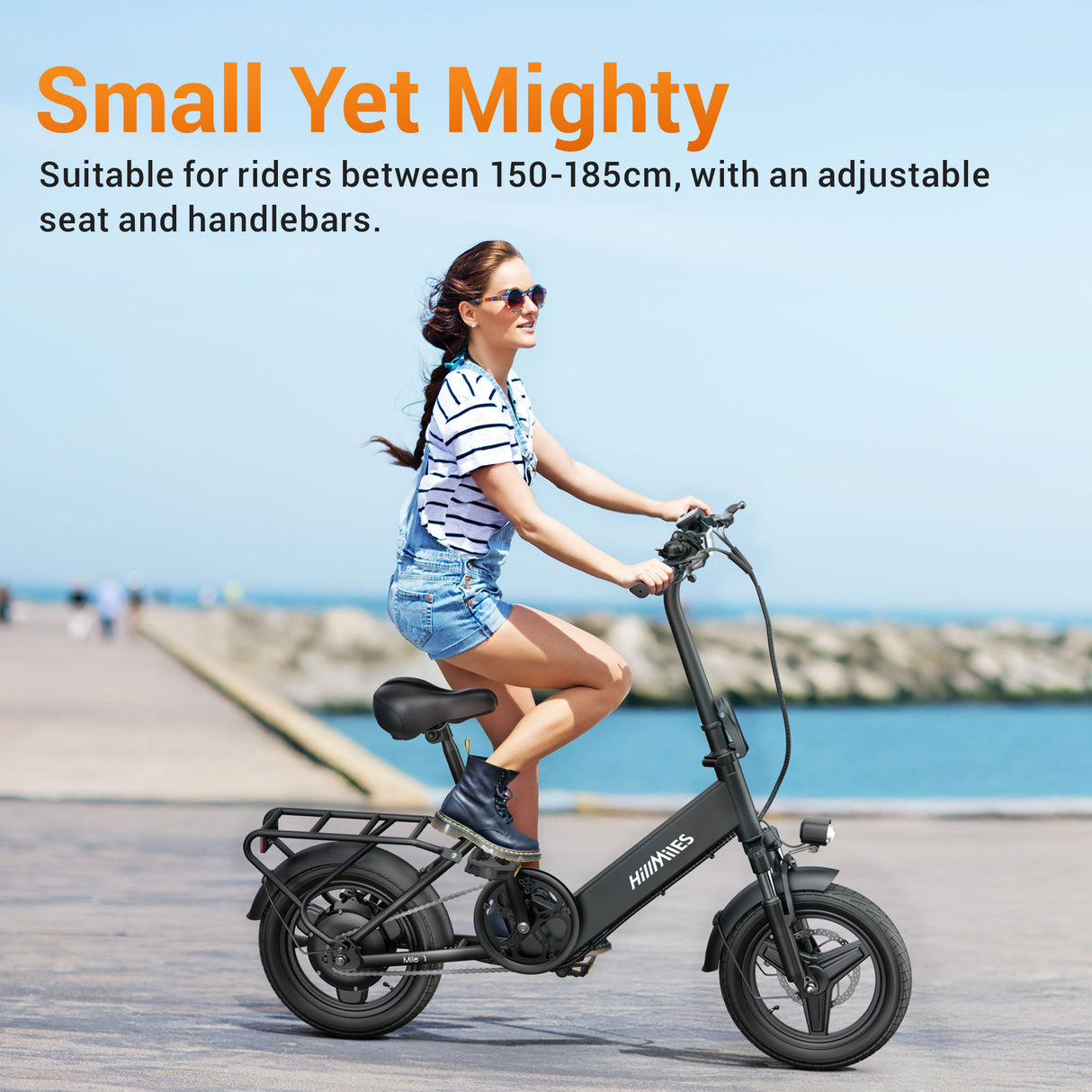 HILLMILES Mile1 Vélo électrique pour femmes avec cadre bas Moteur 250W 36V 10,4Ah batterie
