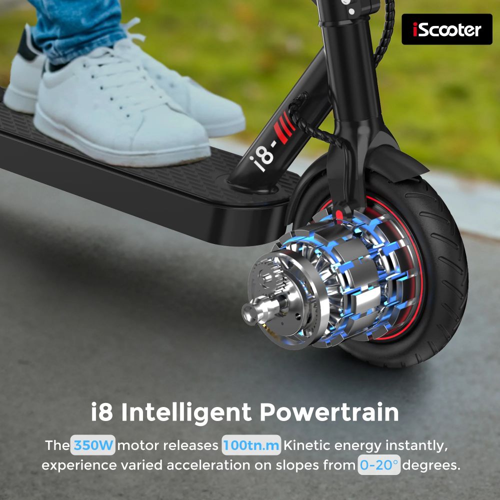 ISCOOTER I8 8.5" Trottinette électrique pliable pour transport en commun 350W Moteur 42V 5,2Ah Batterie