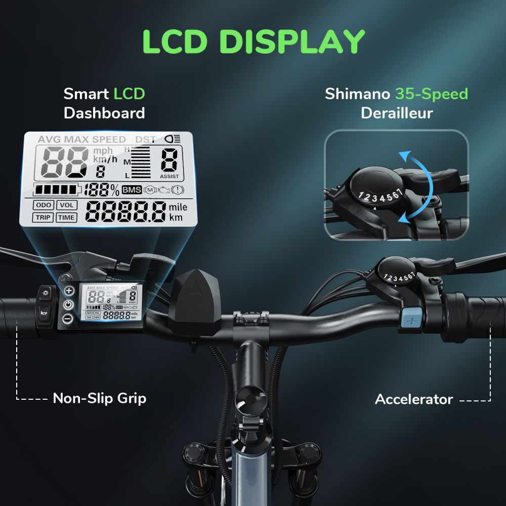 Bicicleta eléctrica ISINWHEEL M10 de 26 pulgadas para uso diario, motor de 500 W, batería de 36 V y 10,4 Ah
