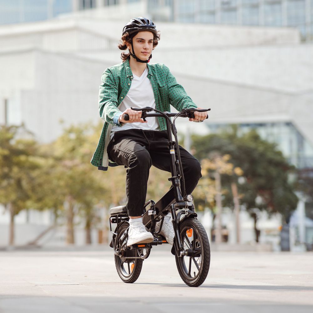 Bicicleta eléctrica plegable ISINWHEEL U3 de 16" con motor de 500 W y batería de 36 V y 7,8 Ah