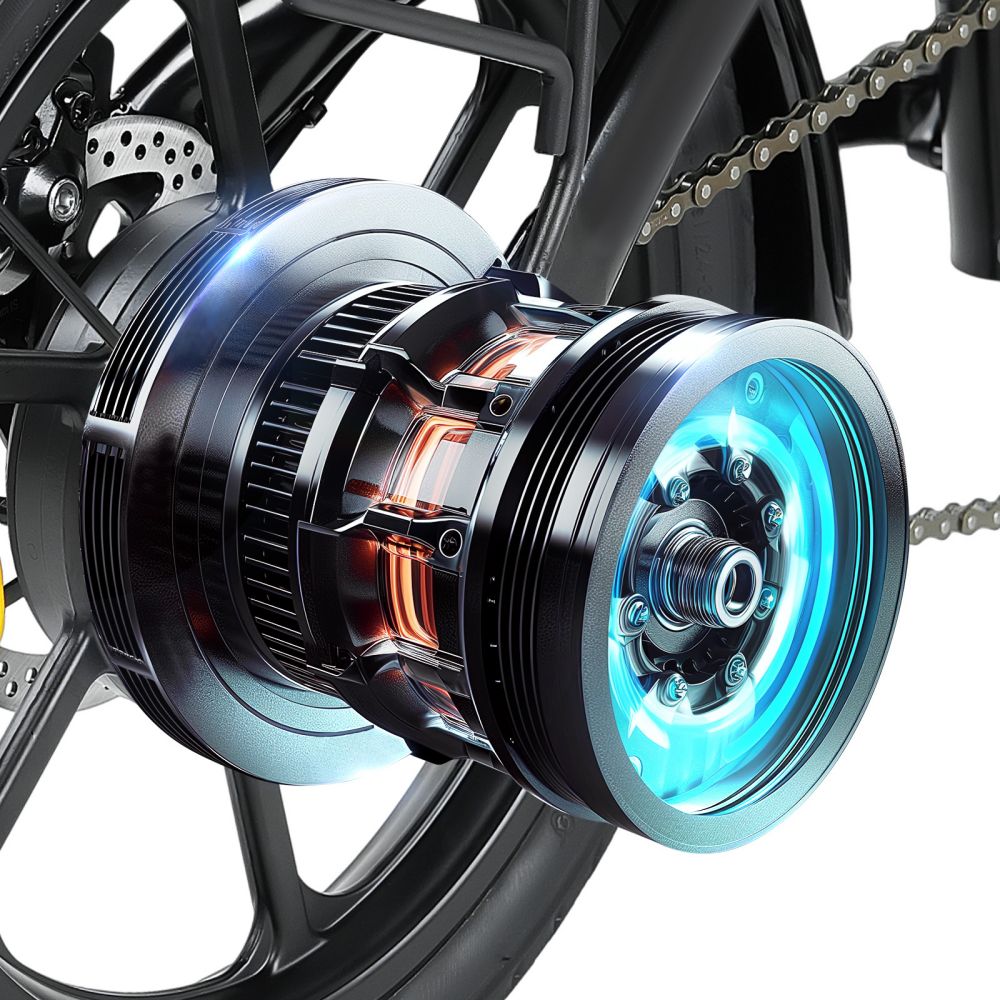 Bicicleta eléctrica plegable ISINWHEEL U3 de 16" con motor de 500 W y batería de 36 V y 7,8 Ah