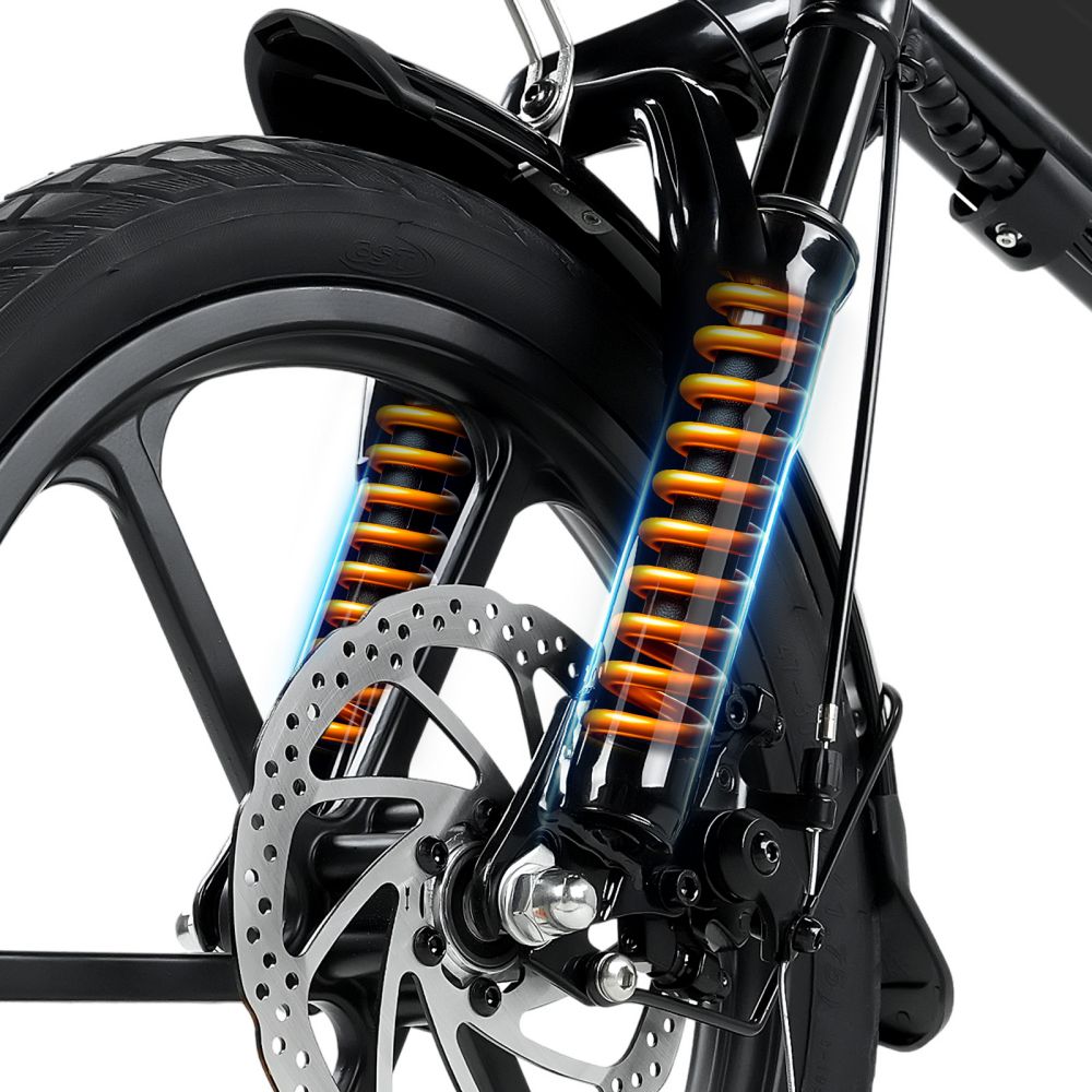 Bicicleta eléctrica plegable ISINWHEEL U3 de 16" con motor de 500 W y batería de 36 V y 7,8 Ah
