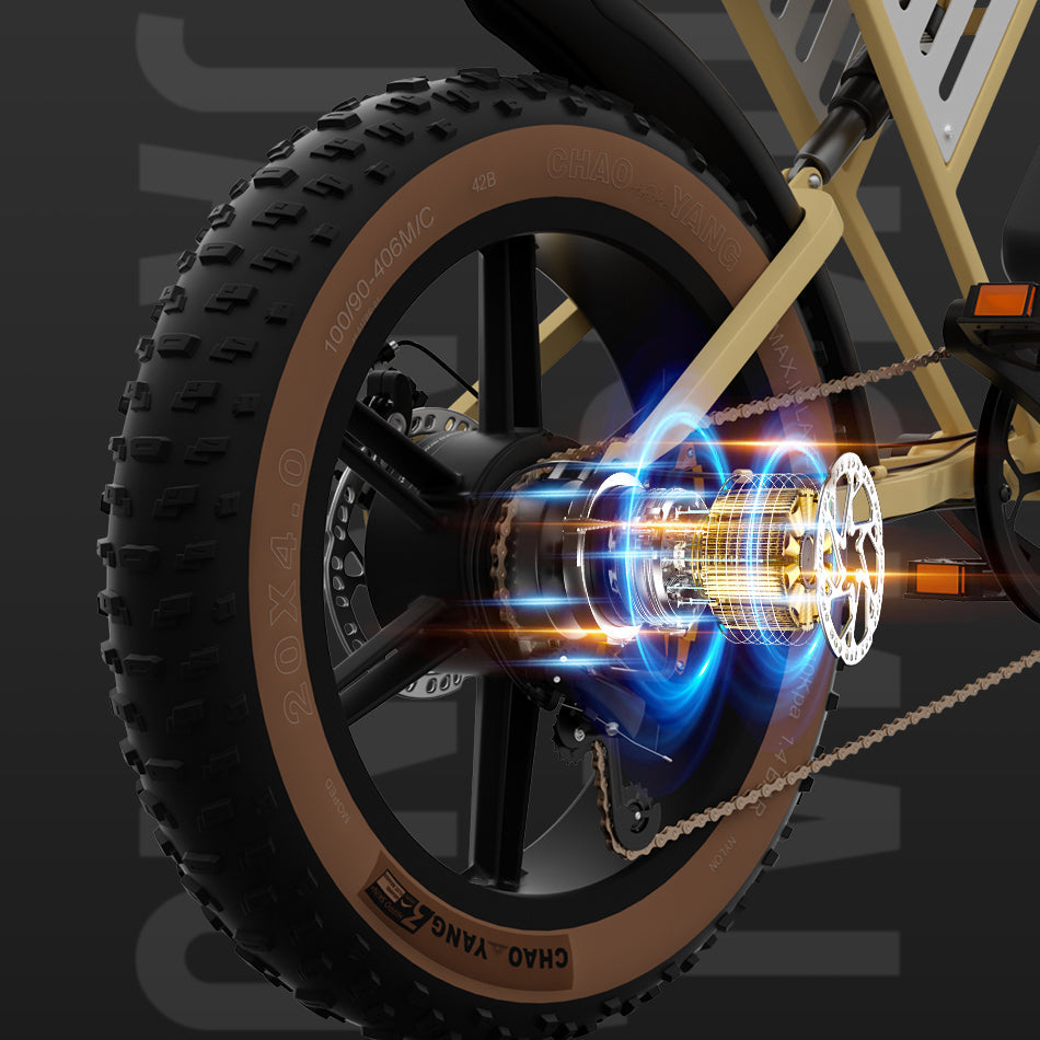 Bicicleta eléctrica JANSNO X70 de 20", neumáticos anchos, 750 W*2, motor dual, batería dual de 48 V, 14 Ah + 20 Ah