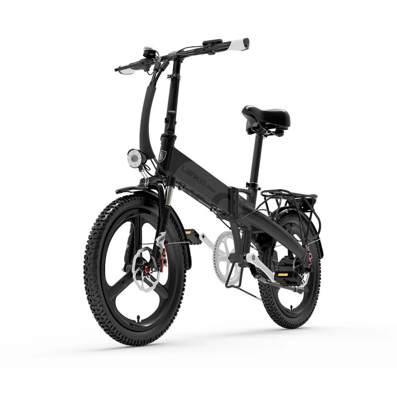 LANKELEISI G660 Vélo électrique pliant 20" Moteur 500W Batterie 48V 20Ah