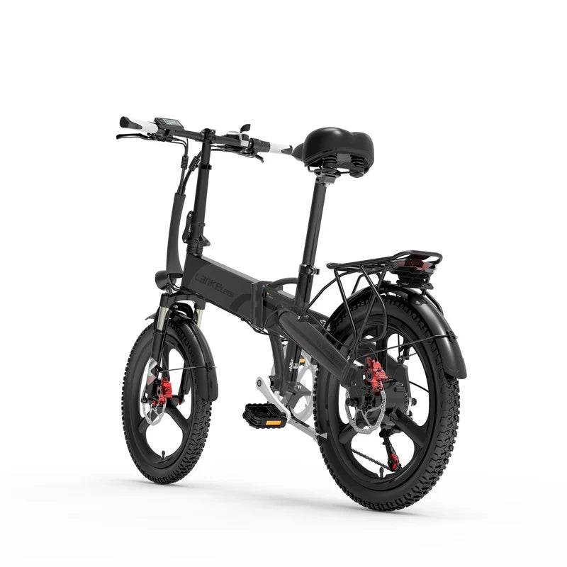 LANKELEISI G660 Vélo électrique pliant 20" Moteur 500W Batterie 48V 20Ah
