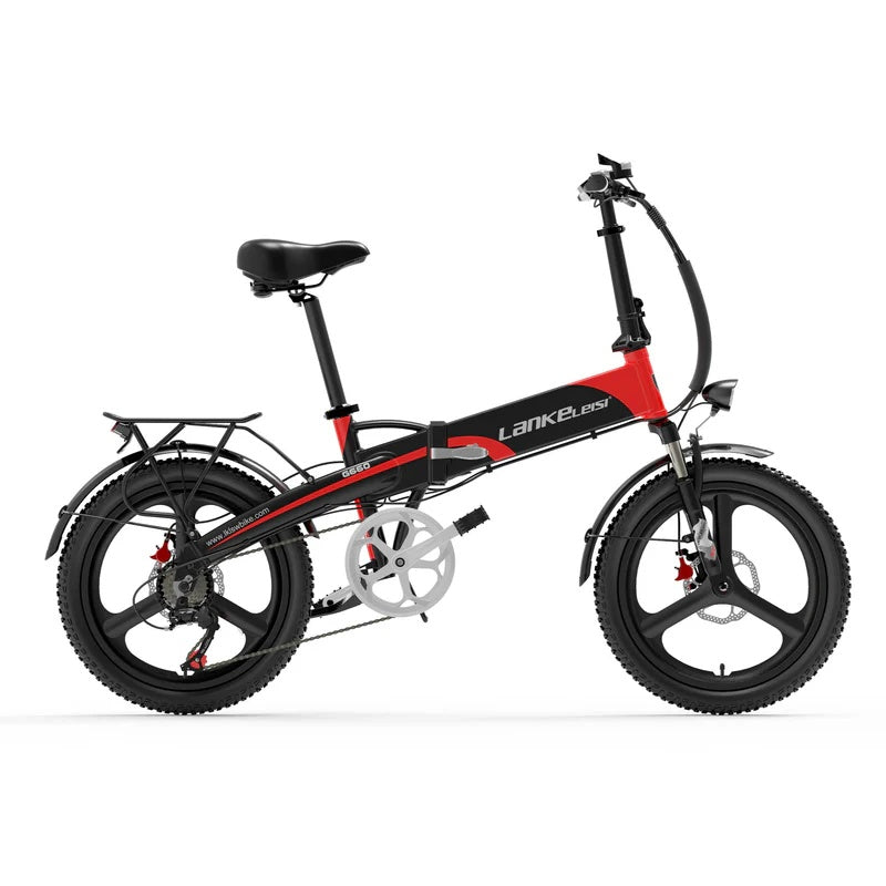 LANKELEISI G660 Vélo électrique pliant 20" Moteur 500W Batterie 48V 20Ah