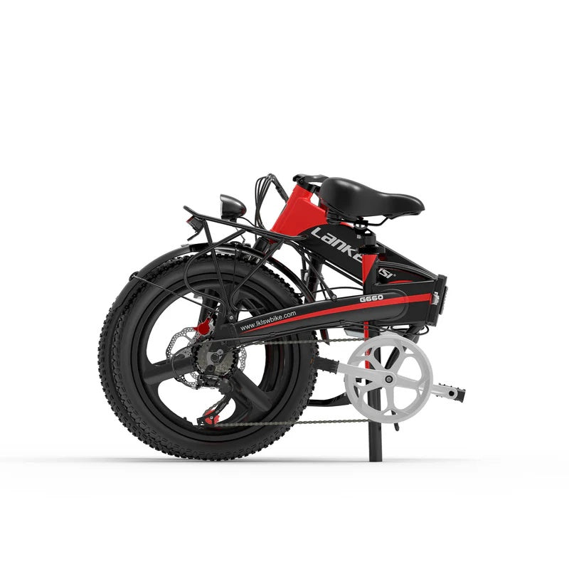 LANKELEISI G660 Vélo électrique pliant 20" Moteur 500W Batterie 48V 20Ah