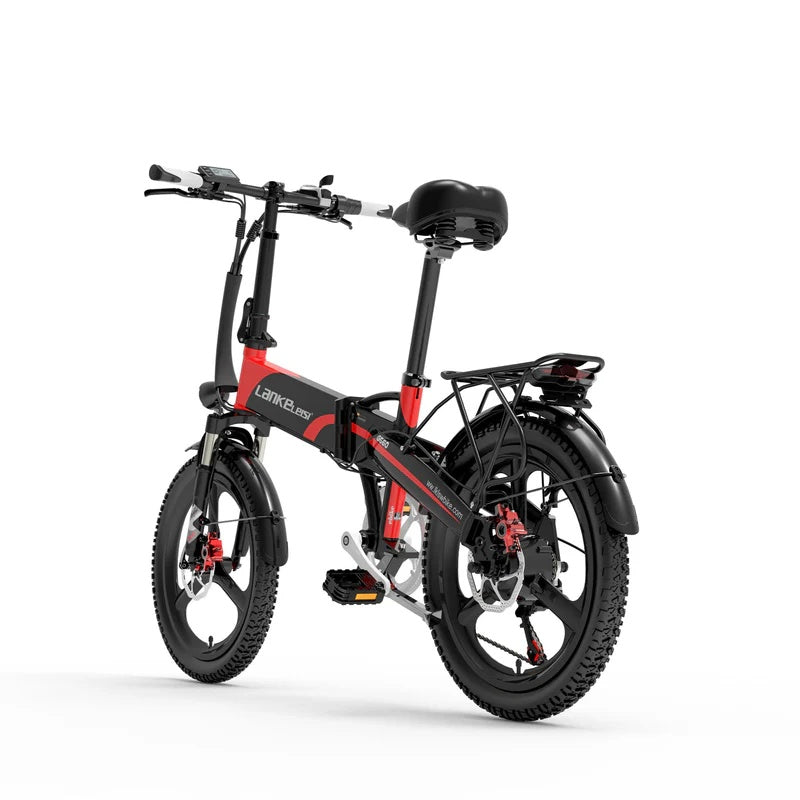 LANKELEISI G660 Vélo électrique pliant 20" Moteur 500W Batterie 48V 20Ah