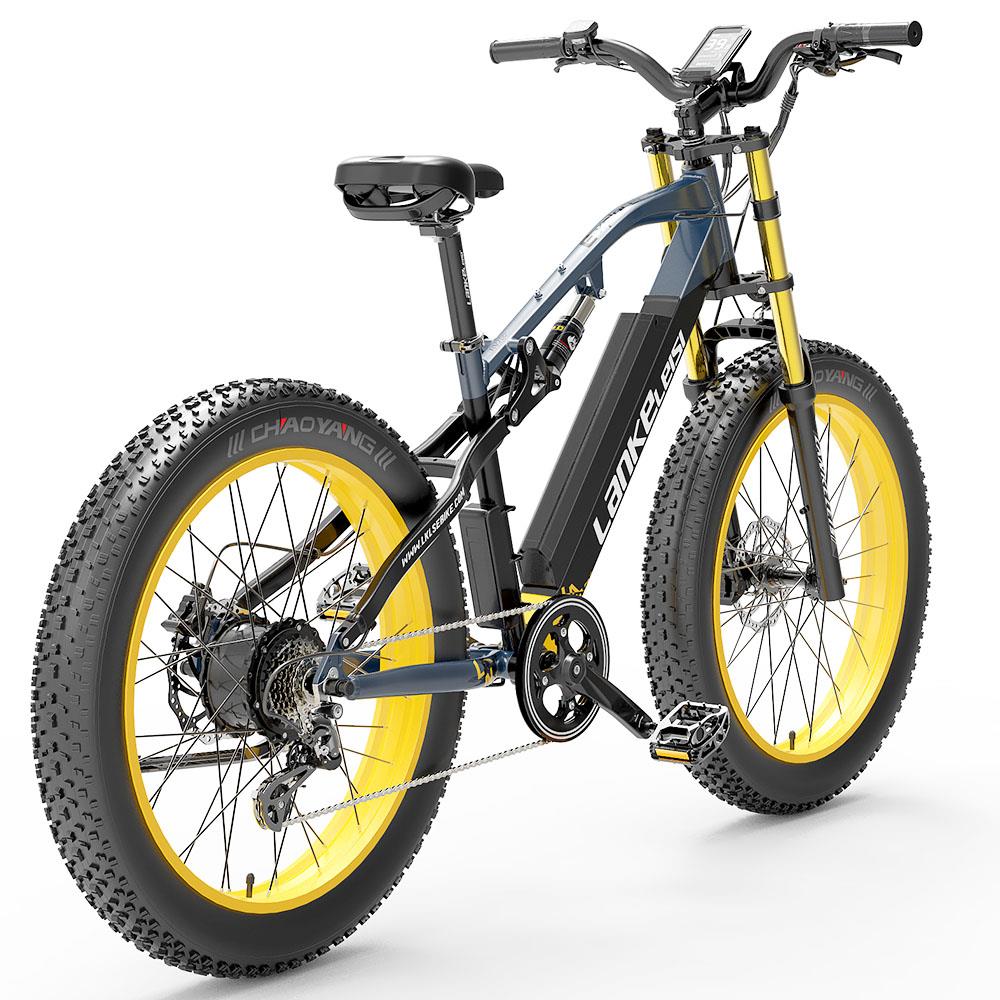 Bicicleta eléctrica de montaña Lankeleisi RV700 de 26 pulgadas, neumáticos anchos, motor de 1000 W, batería de 48 V y 16 Ah
