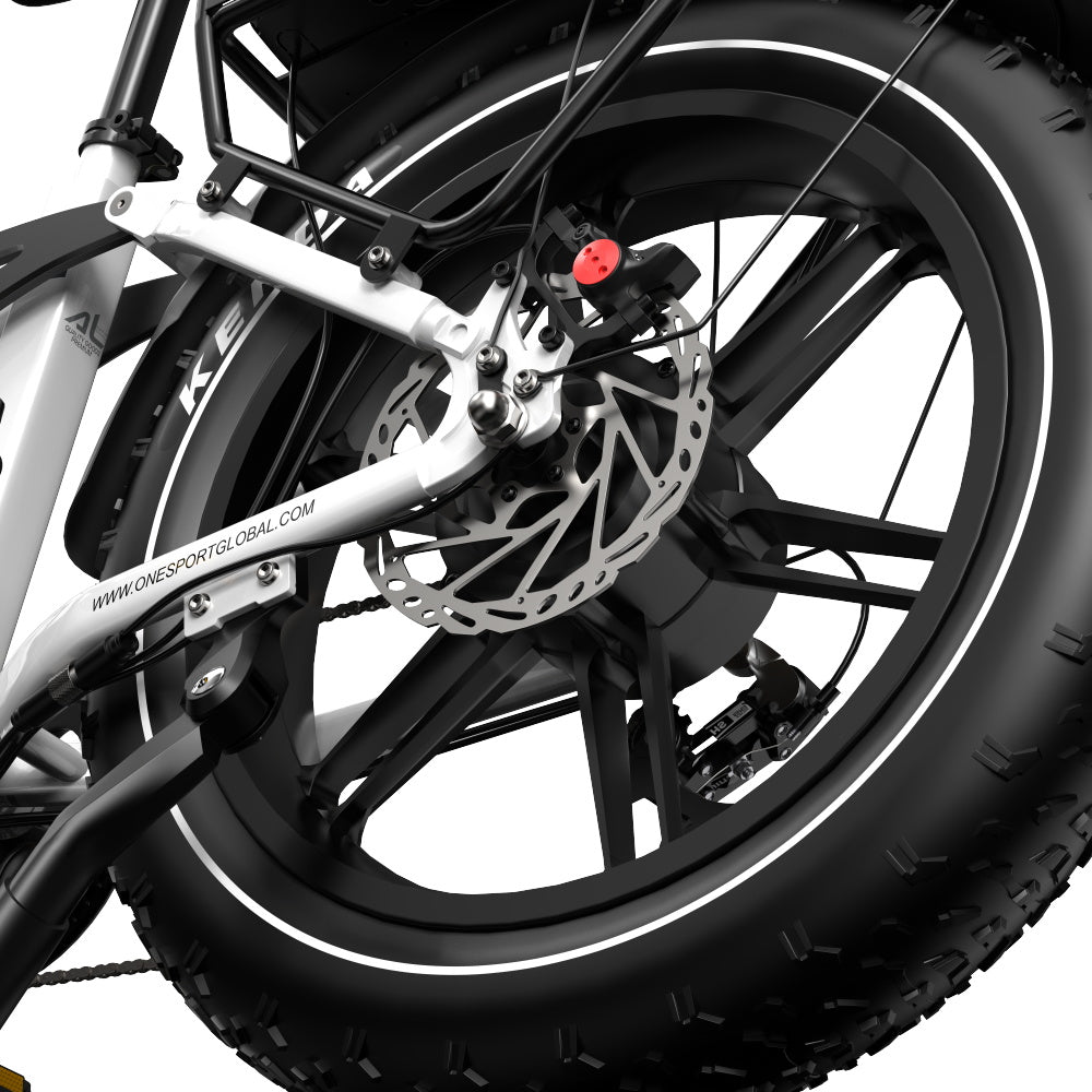 ONESPORT OT08 PRO 20" Fat Tire vélo électrique à suspension intégrale Moteur 500W 48V 18Ah*2 Batterie double