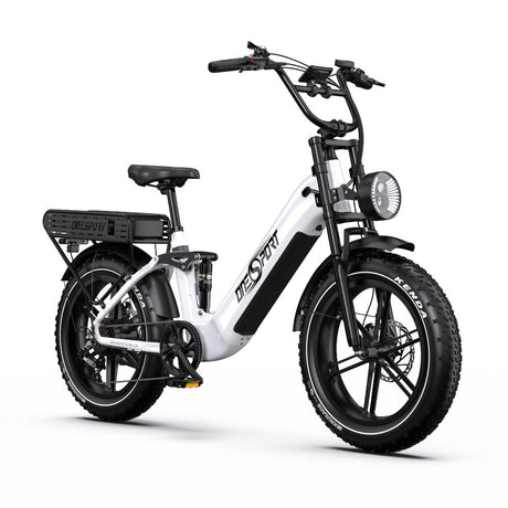 ONESPORT OT08 PRO 20" Fat Tire vélo électrique à suspension intégrale Moteur 500W 48V 18Ah*2 Batterie double