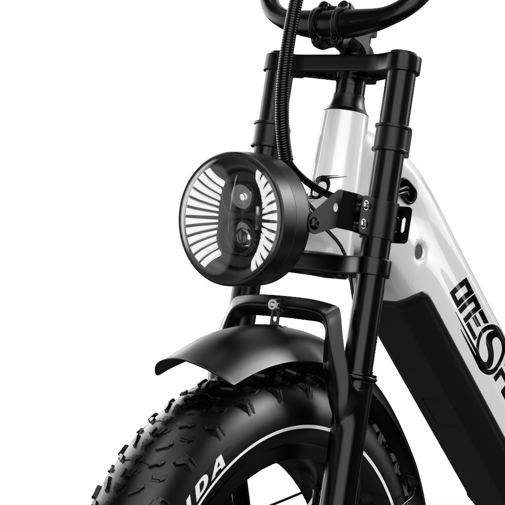 ONESPORT OT08 PRO 20" Fat Tire vélo électrique à suspension intégrale Moteur 500W 48V 18Ah*2 Batterie double