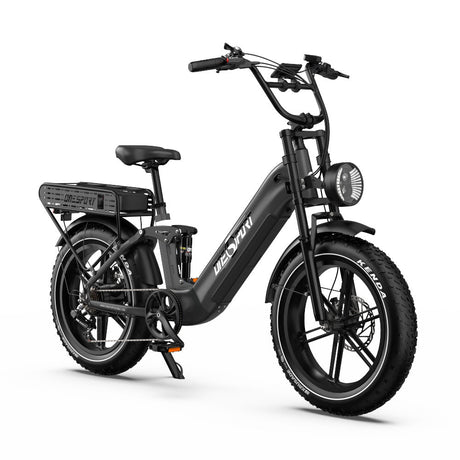 ONESPORT OT08 PRO 20" Fat Tire vélo électrique à suspension intégrale Moteur 500W 48V 18Ah*2 Batterie double