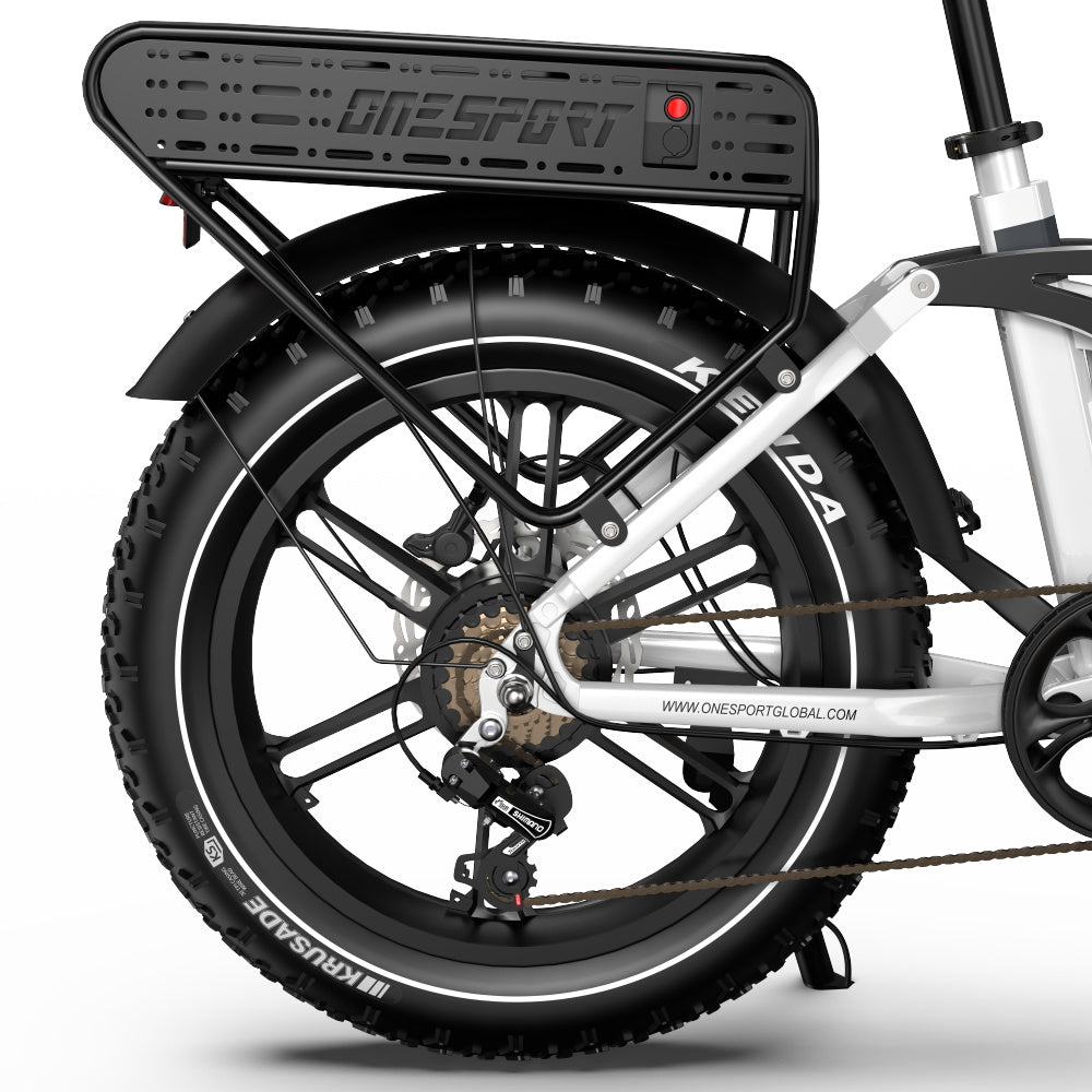 ONESPORT OT08 PRO 20" Fat Tire vélo électrique à suspension intégrale Moteur 500W 48V 18Ah*2 Batterie double