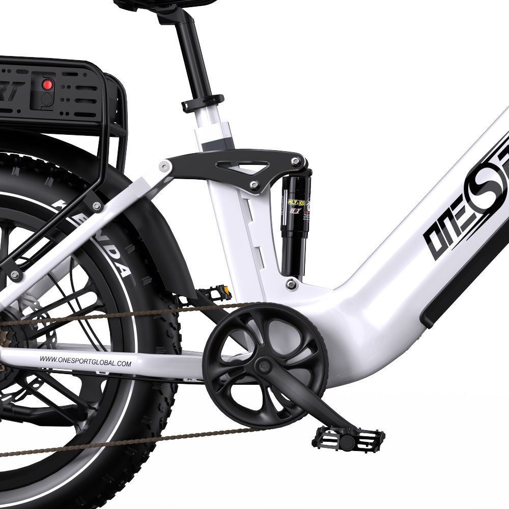 ONESPORT OT08 PRO 20" Fat Tire vélo électrique à suspension intégrale Moteur 500W 48V 18Ah*2 Batterie double