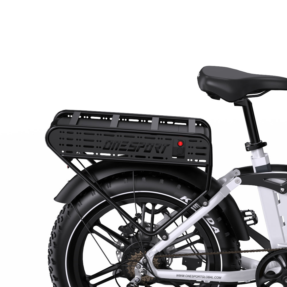 ONESPORT OT08 PRO 20" Fat Tire vélo électrique à suspension intégrale Moteur 500W 48V 18Ah*2 Batterie double