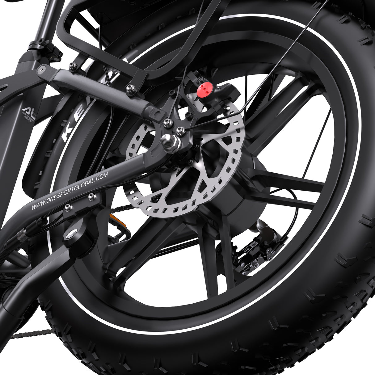 ONESPORT OT08PRO 20" Fat Tire vélo électrique à suspension intégrale Moteur 500W 48V 18Ah*2 Batterie double