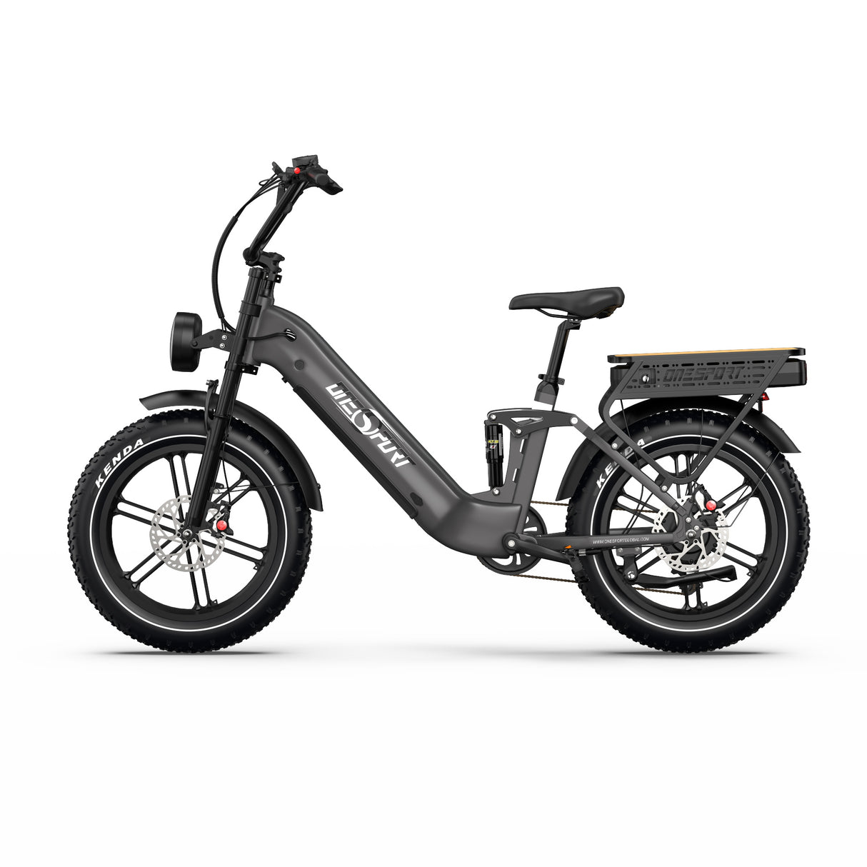 ONESPORT OT08PRO 20" Fat Tire vélo électrique à suspension intégrale Moteur 500W 48V 18Ah*2 Batterie double