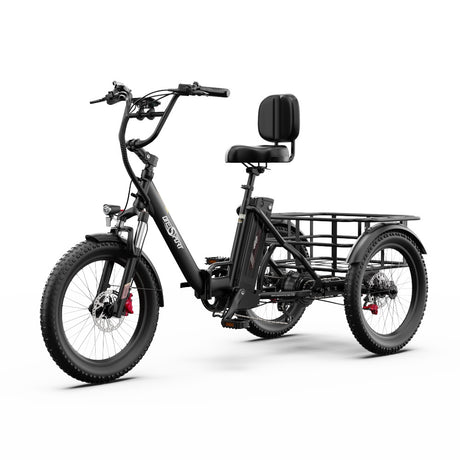 ONESPORT OT30 PRO 20" Tricycle Électrique Pliable 3 Roues Moteur 500W 48V 18Ah Batterie
